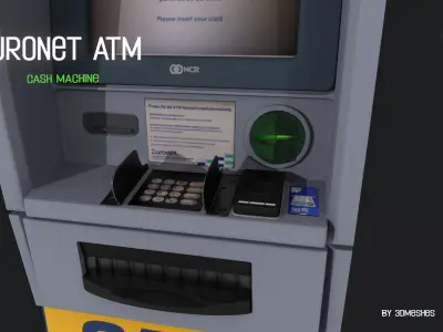 Euronet ATM - Cash Machine  Low-poly 3D model