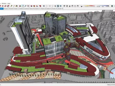 Sketchup Commercial Office Complex 255 3D model