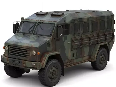 Necro-Tactical Armored Transport 3D Model Low-poly 3D model