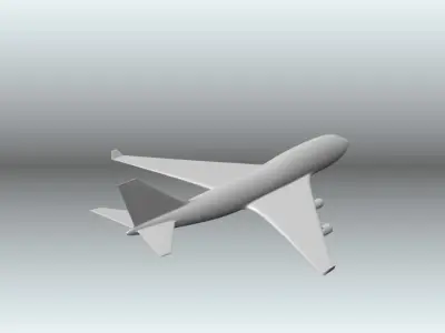 Boeing 747-400 Free low-poly 3D model