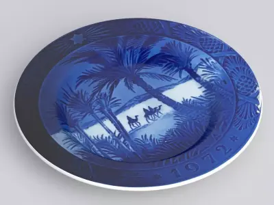 Antique and vintage plate v4 3D model