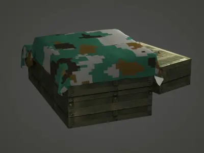 military crate package storage ammo gun 3D model