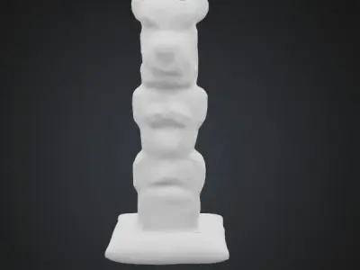 Salish Totem -  Low-poly 3D Model with PBR and 2K Textures Free low-poly 3D model