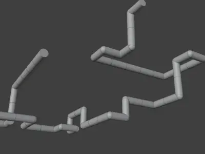 3D Pipes Procedural ScreenSaver - Windows 3D model