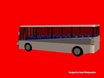 new design bus for sightseeng Free low-poly 3D model