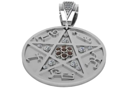 ANTIQUE STAR DESIGN COIN PENDANT 3D PRINTABLE MODEL 3D print model