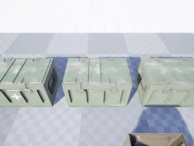 Military Box Low-poly 3D model 7
