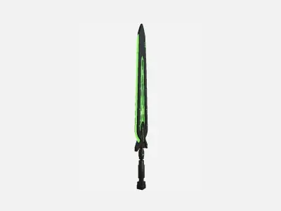 SciFi Sword B03 Black Green - Sci Fi Weapon Design Low-poly 3D model