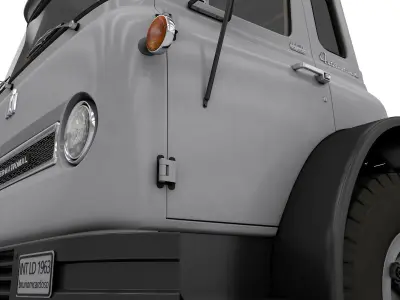 International Loadstar Truck 1963 and Int Harvester Tractor 1972 3D model