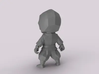Low Poly Ninja 3D print model