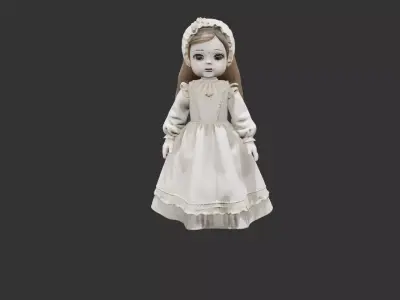 Antique Bride Doll Low-poly 3D model