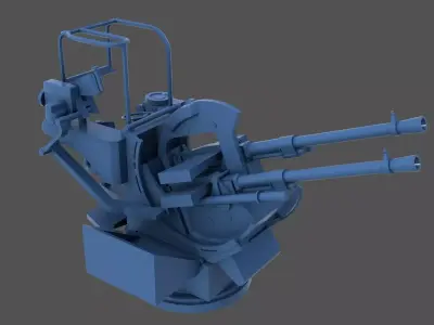 Breda 20-65 twin - Personal license - 1-200 and 1-350 scale 3D print model