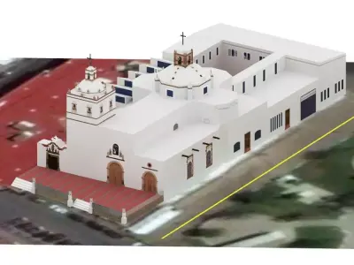 Iglesia de San Francisco Low-poly 3D model