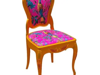 Classical Dining chair Low-poly 3D model