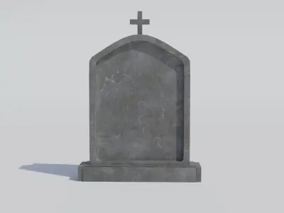 Tombstone Set Pack Low-poly 3D model