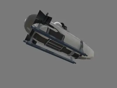 Titan submarine 3D  Low-poly 3D model