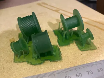 Model Railway - Cable Drums with and without Cable 3D print model
