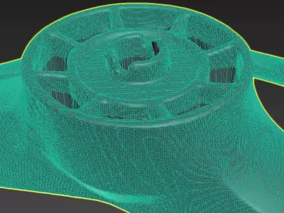 Volga GAZ-24 steering wheel 3d scanned PBR 3D print model