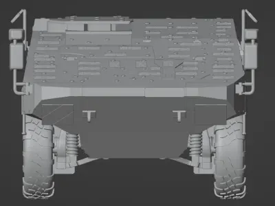 Scalable Boxer armored fighting vehicle without modules 3D print model
