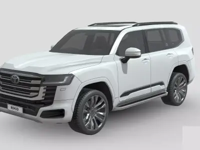 Low Poly Car - Toyota Land Cruiser 300 Hybrid 2026 Low-poly 3D model