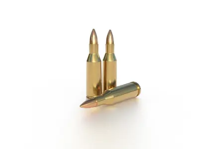 56x39mm Russian Ammo Low-poly 3D model