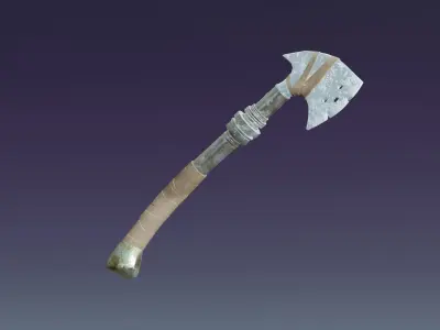 Ice Axe - Elemental Axe - Model 01 Low-poly 3D model