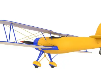 Biplane 3D model get