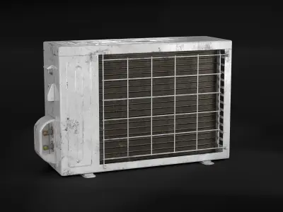 Air conditioner Low-poly 3D model 3