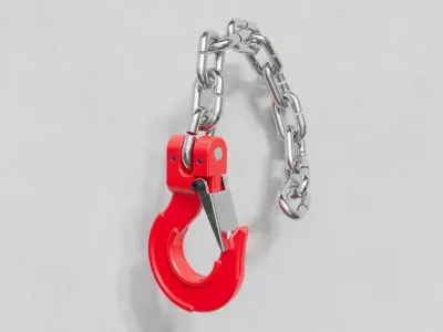 hook lifting iron chain 3D model
