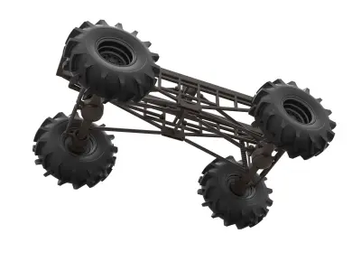 Chassis of Redneck Rave Mud truck Scale 1 to 25 3D print model