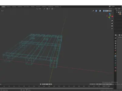 Free simple pallet blend Free 3D model