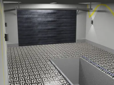 Warehouse loft interior 3D model