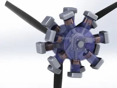 Radial Engine 3D model get
