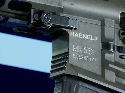Rifle Haenel MK 556 Low-poly 3D model