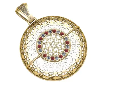 FANCY ANTIQUE PENDANT 3D PRINTABLE MODEL 3D print model