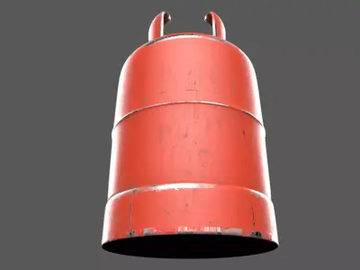 Gas Cylinder Low-poly 3D model 12
