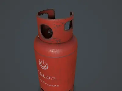 19kg Propane Calor Gas Bottle Low-poly 3D model