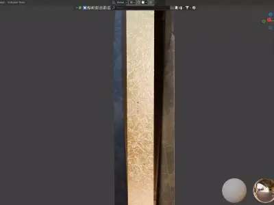 Bronze Long Sword Low-poly 3D model