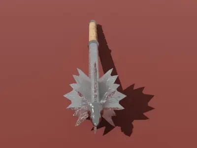 Flanged Mace Low-poly 3D model