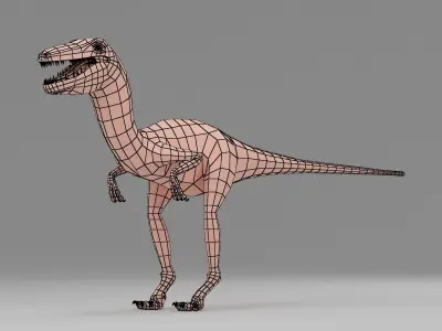 dinosaurs base mesh Low-poly 3D model