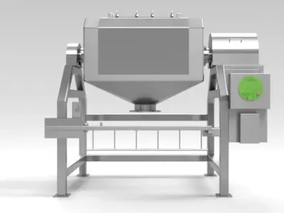 Octagonal Blender 1500 Ltr  cGMP Pharma Manufacturing Blueprint 3D model