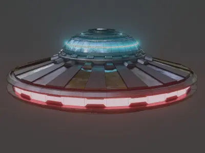 Stylized UFO 3D model