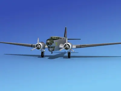 Douglas B-18A Bolo V09 3D model
