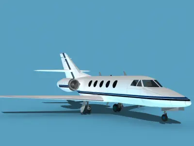 Dassault Falcon 20 V12 3D model