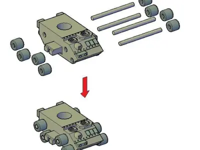 TANK DESTROYER - ANTI TANK 3D print model