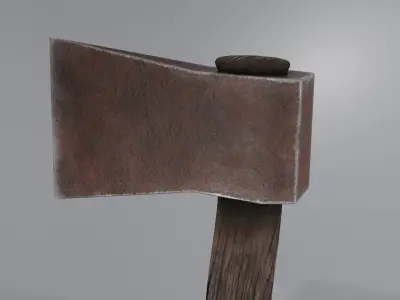 Rusty Axe Lowpoly Free low-poly 3D model