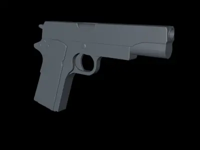 Colt M1911 - Intermediate Lvl Free 3D model