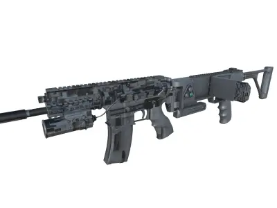 38-Cornershot-Gilboa-gun model 3d game ready model Low-poly 3D model