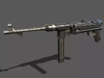 MP40 Submachine gun Low-poly 3D model buy