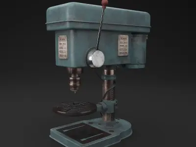 Drill Press  Low-poly 3D model